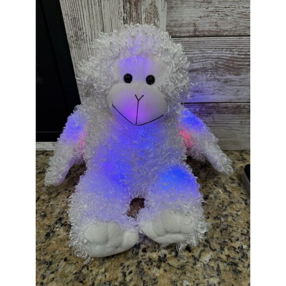 Cepia Glo E Monkey White Shaggy Color Kinetics 15" Light Up Plush Lovey Toy Rare - Picture 4 of 13